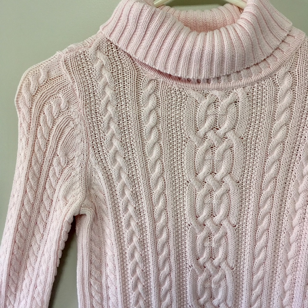 Croft & Barrow Pale Pink Turtleneck Sweater, XS